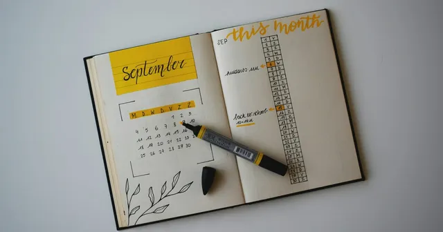 Open planner and calendar for monthly planning and scheduling, showing the first 90 days of IOmergent managed CSPM services.