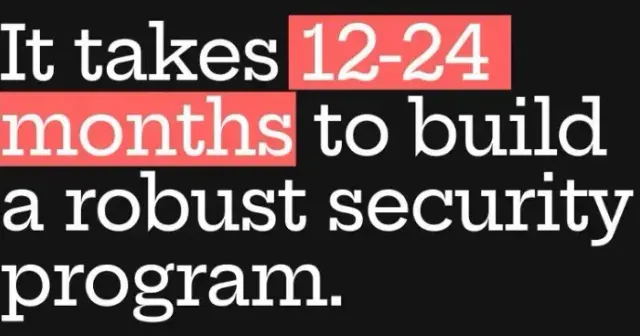 It takes 12–24 months to build a robust security program featured image